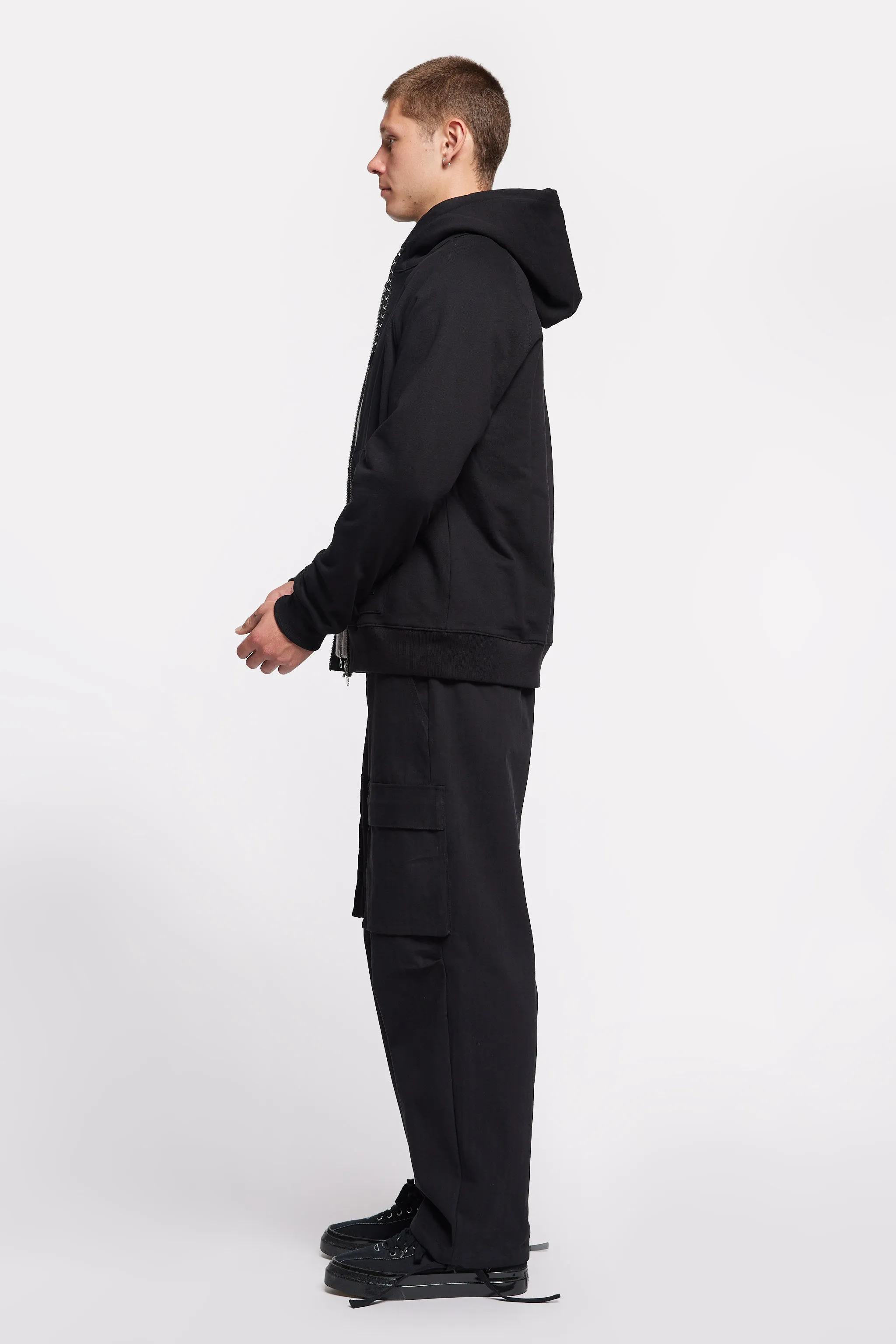 Kandam Zip Up Hoodie Black