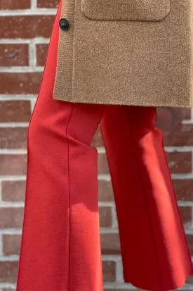 Kick Stretch-Cotton Pants In Burnt Red (Sold Out)