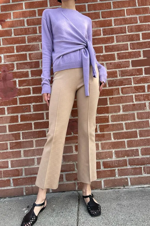 Kick Stretch-Cotton Pants in Khaki