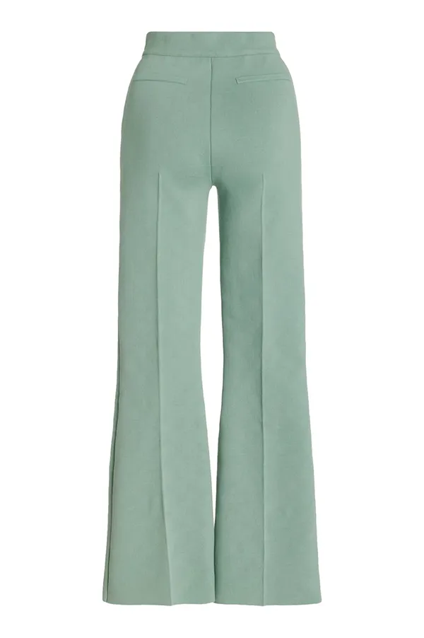 Kick Stretch-Cotton Pants In Subtle Jacquard Sage (Sold Out)