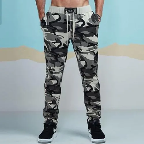 Light Color Camouflage Jogger Pants