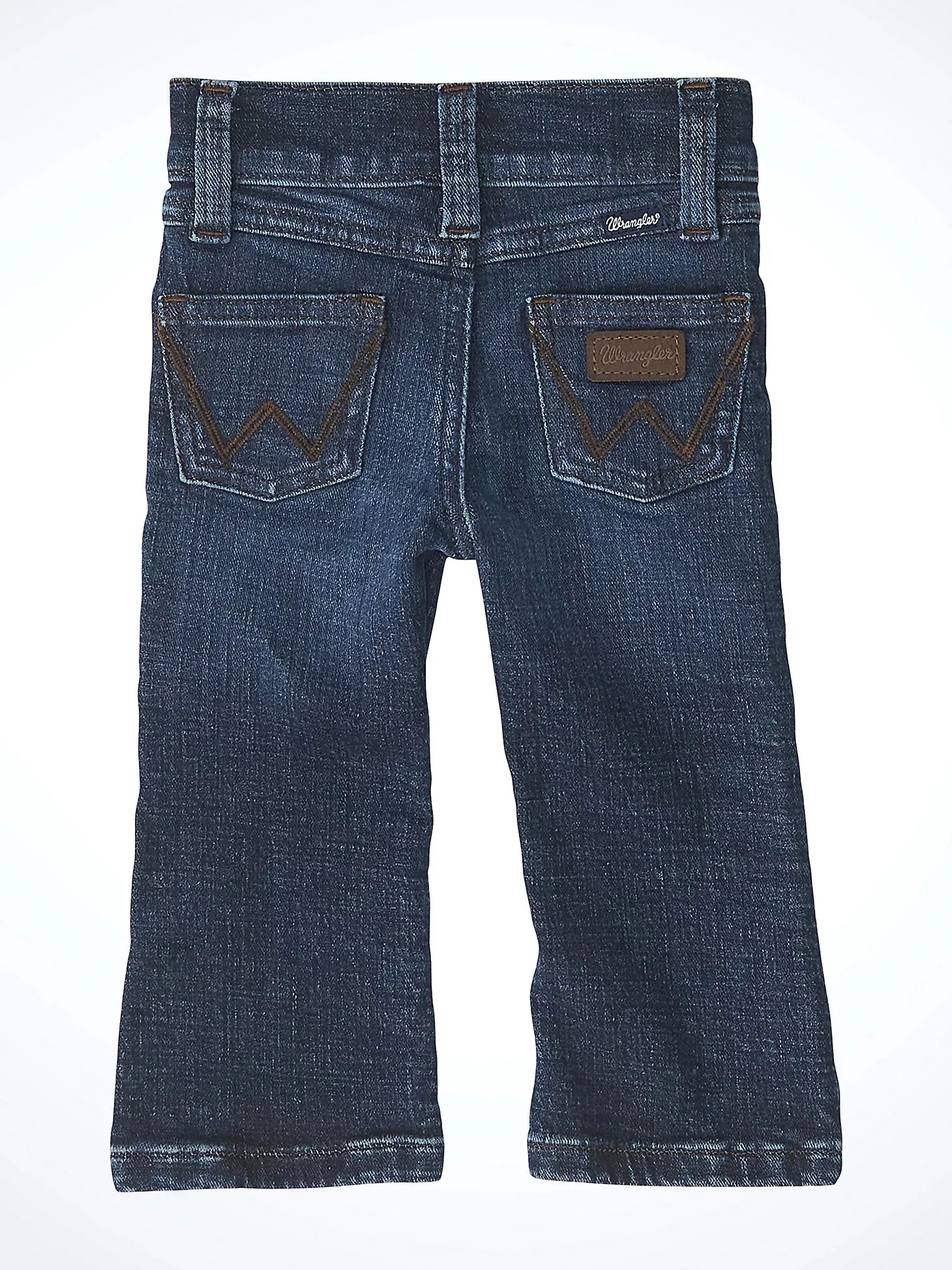 Little Boy's Stitched Pocket Bootcut Jean in Baby Navy