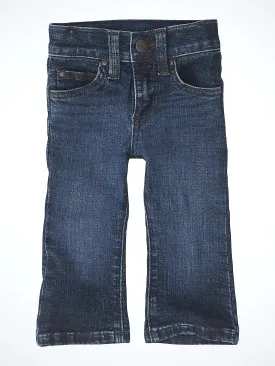 Little Boy's Stitched Pocket Bootcut Jean in Baby Navy