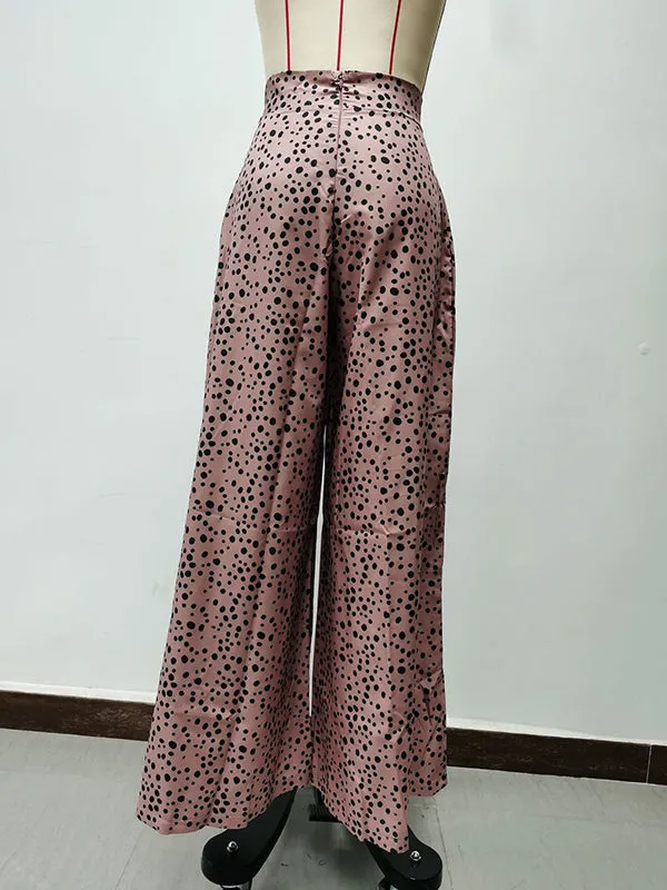 Loose Wide Leg Leopard Pants Trousers