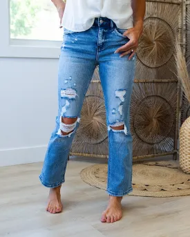 Lovervet Grace Distressed Straight Jeans