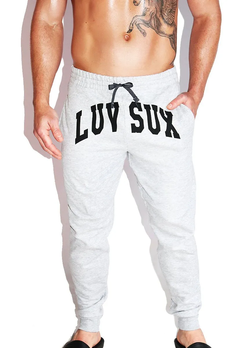 Luv Sux Jogger Sweatpants- Grey