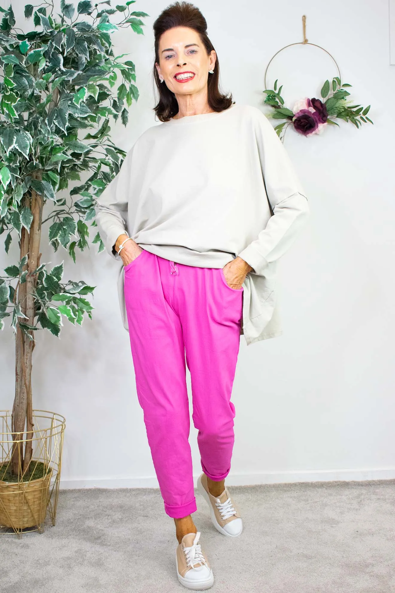 Magic Trouser in Hot Pink