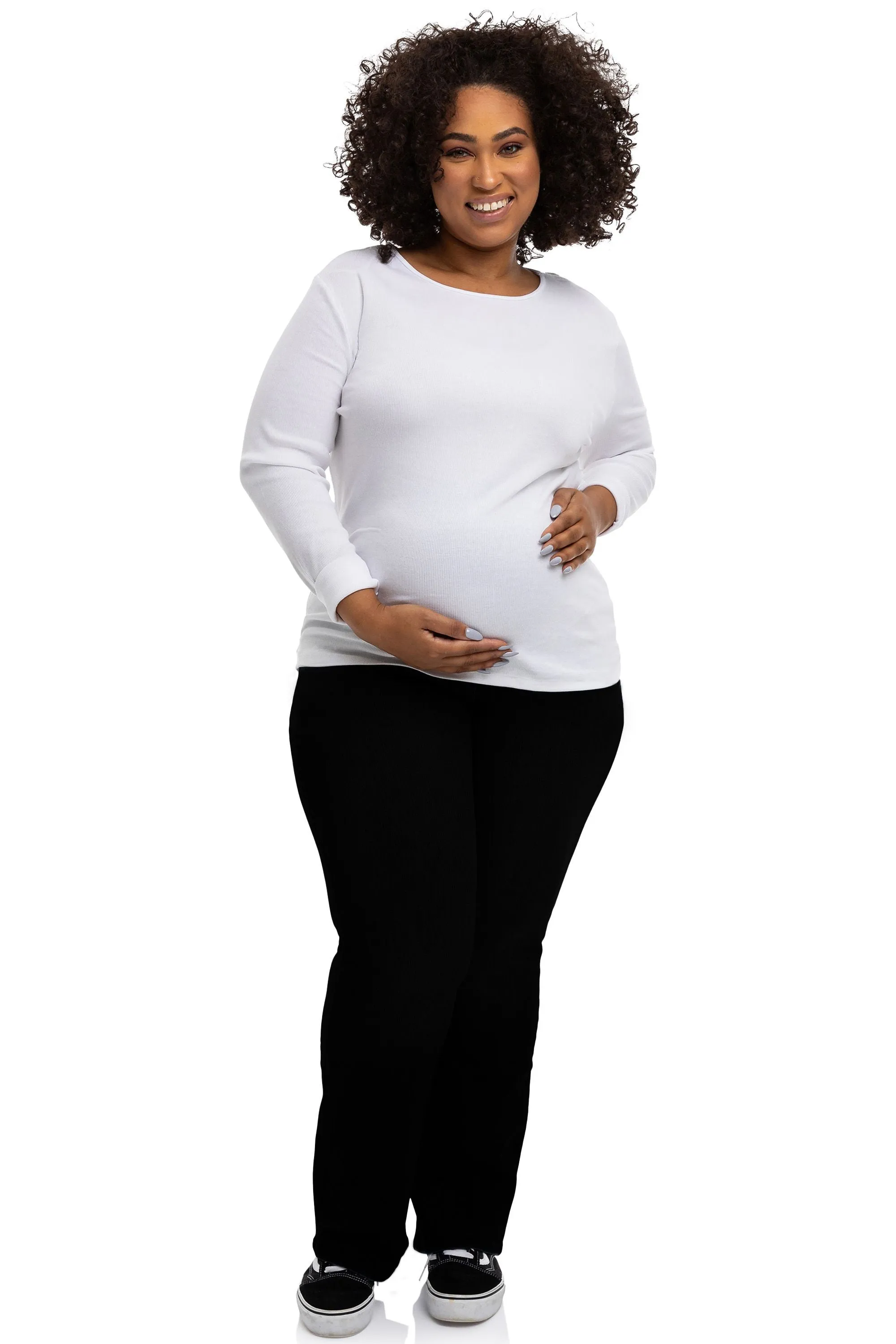 Maternity Plus Slim Boot w/ Bellyband in Black