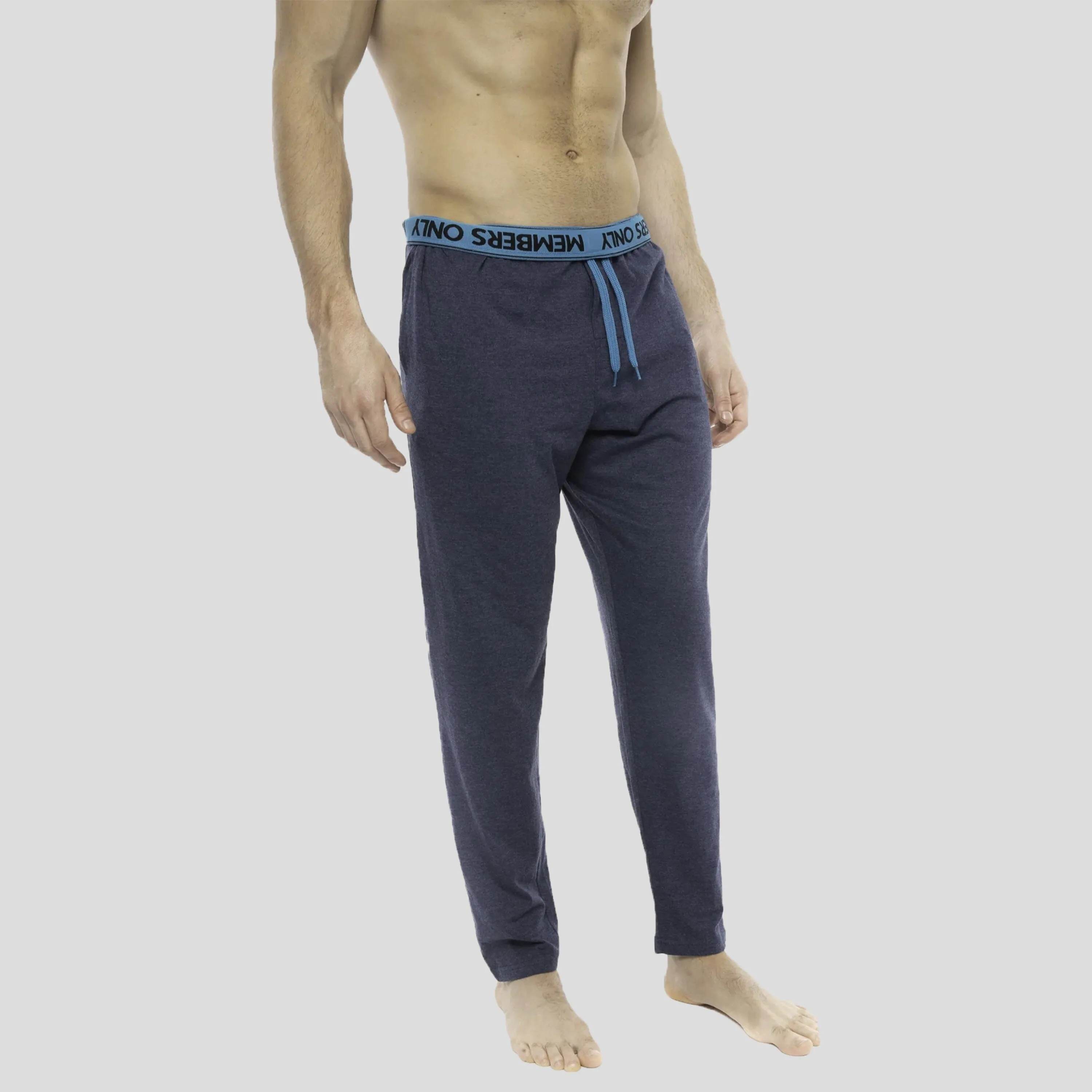 Members Only Members Only Heather Contrast Elastic Sleep Pants - Blue Turq