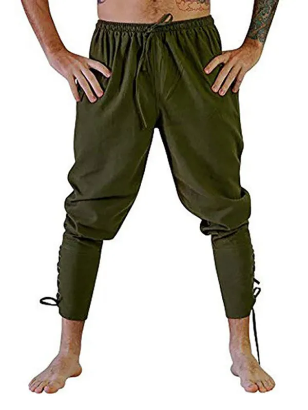 Men's Trousers Ankle Strap Trousers Cuffed Trousers