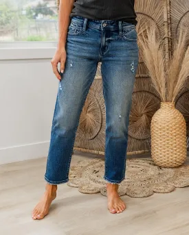 NEW! KanCan Quinn Slight Distressed Straight Jeans