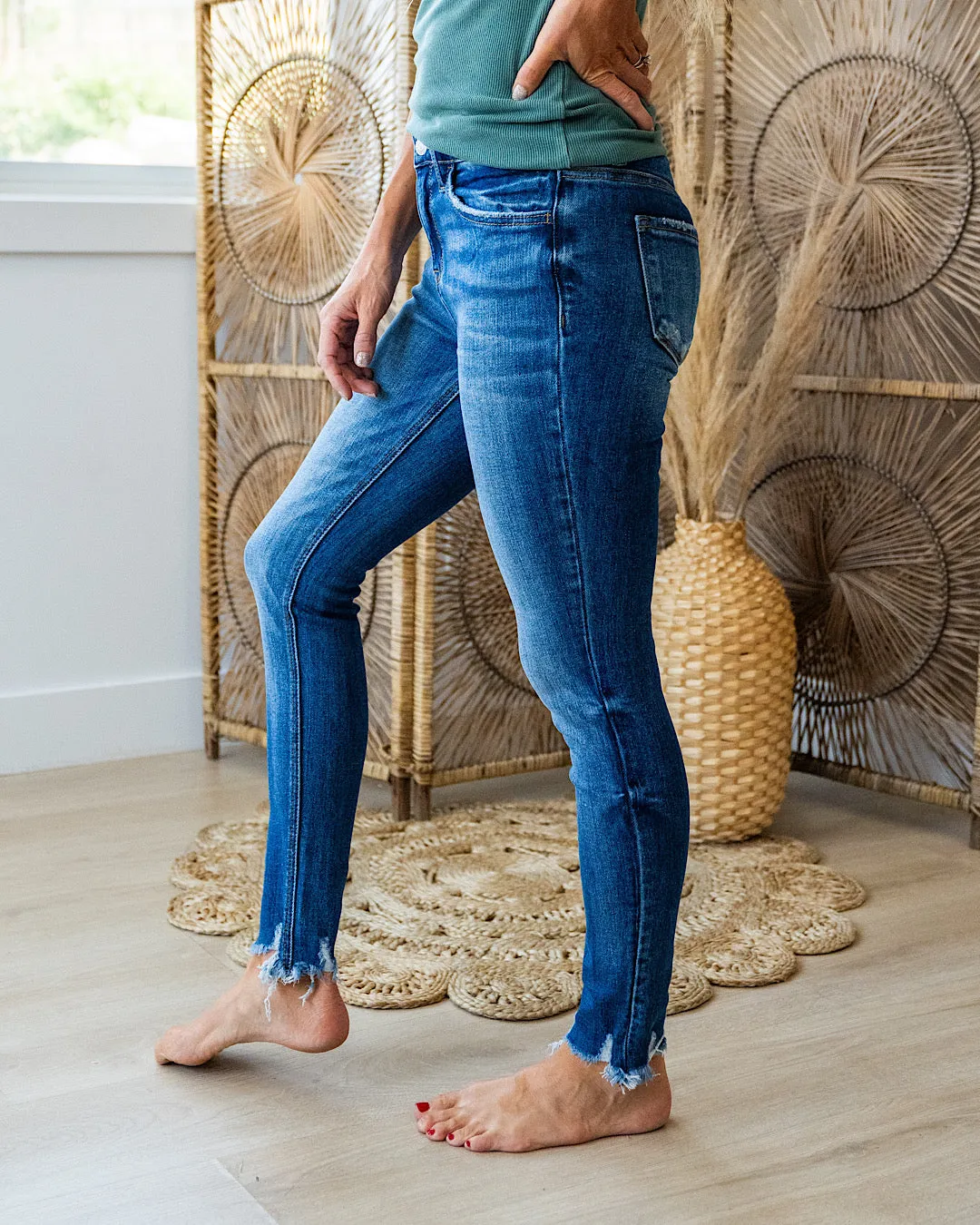 NEW! Lovervet Kaylee Distressed Hem Skinny Jeans