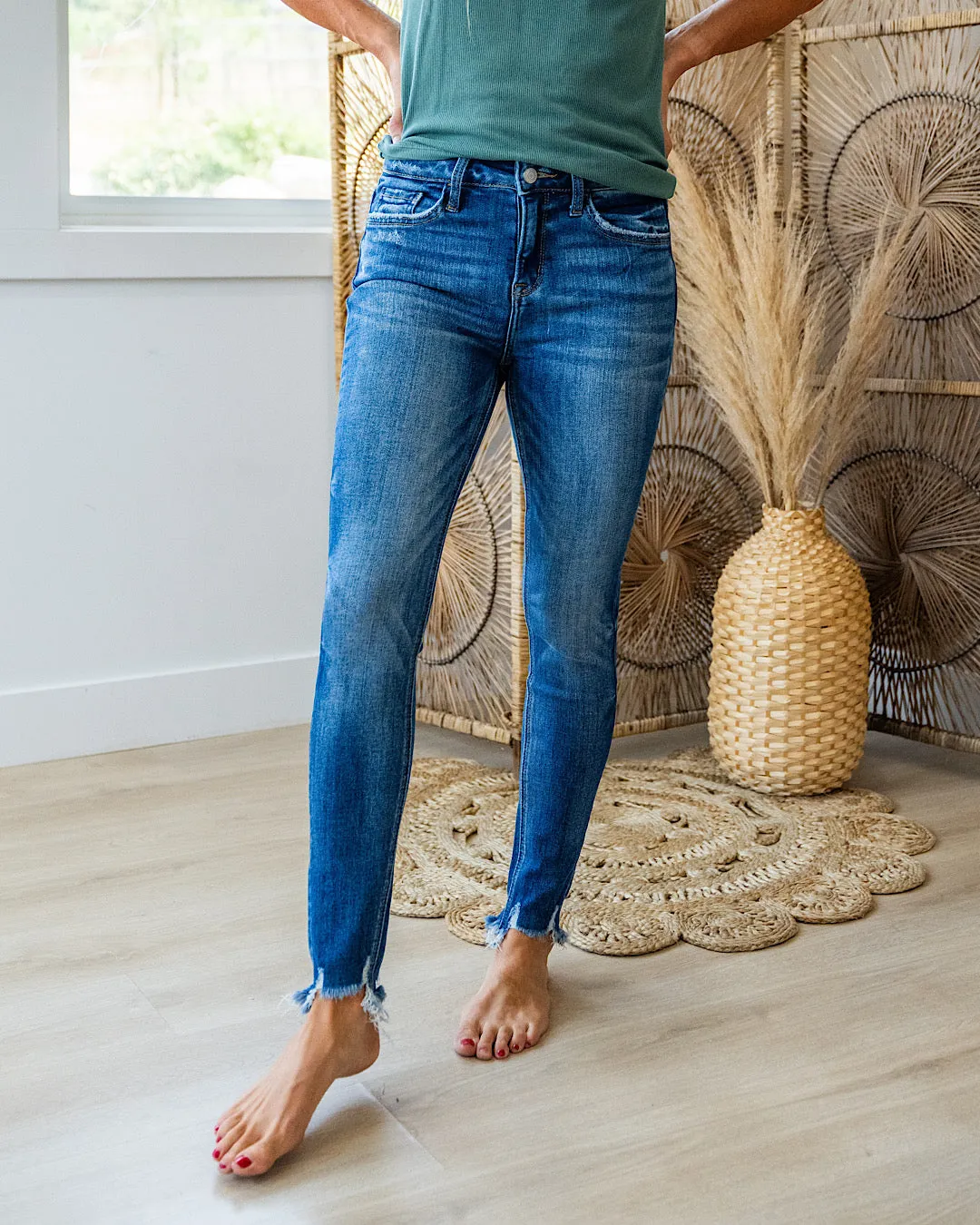 NEW! Lovervet Kaylee Distressed Hem Skinny Jeans