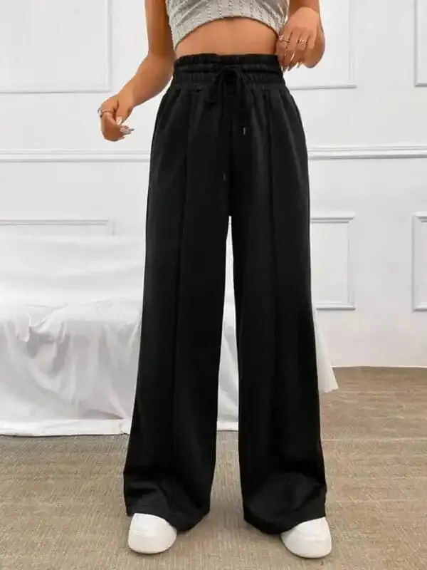 New straight leg loose sweatpants wide leg pants outdoor dance casual trousers