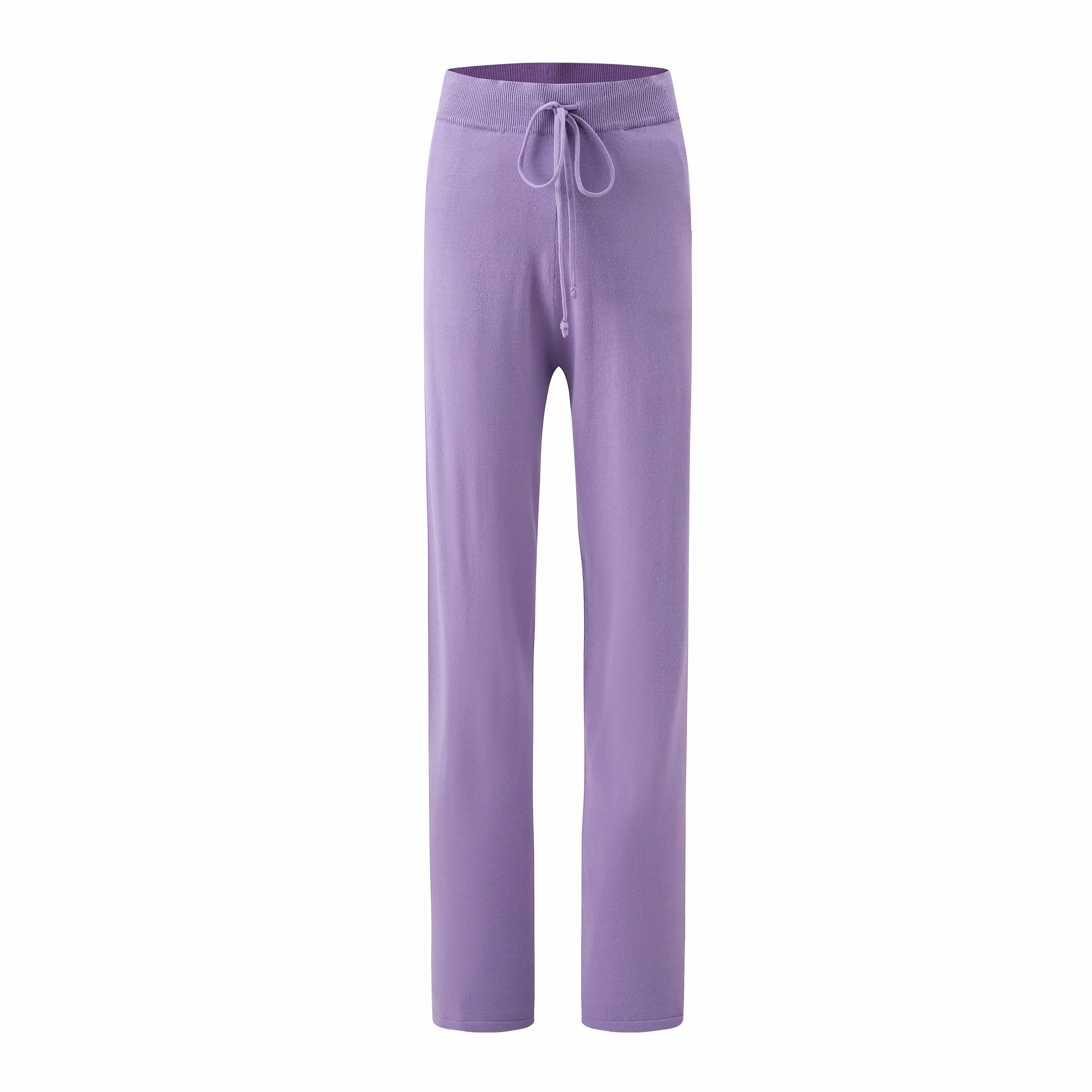 Oslo Knitted Trouser in Pastel Purple