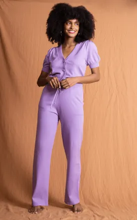 Oslo Knitted Trouser in Pastel Purple