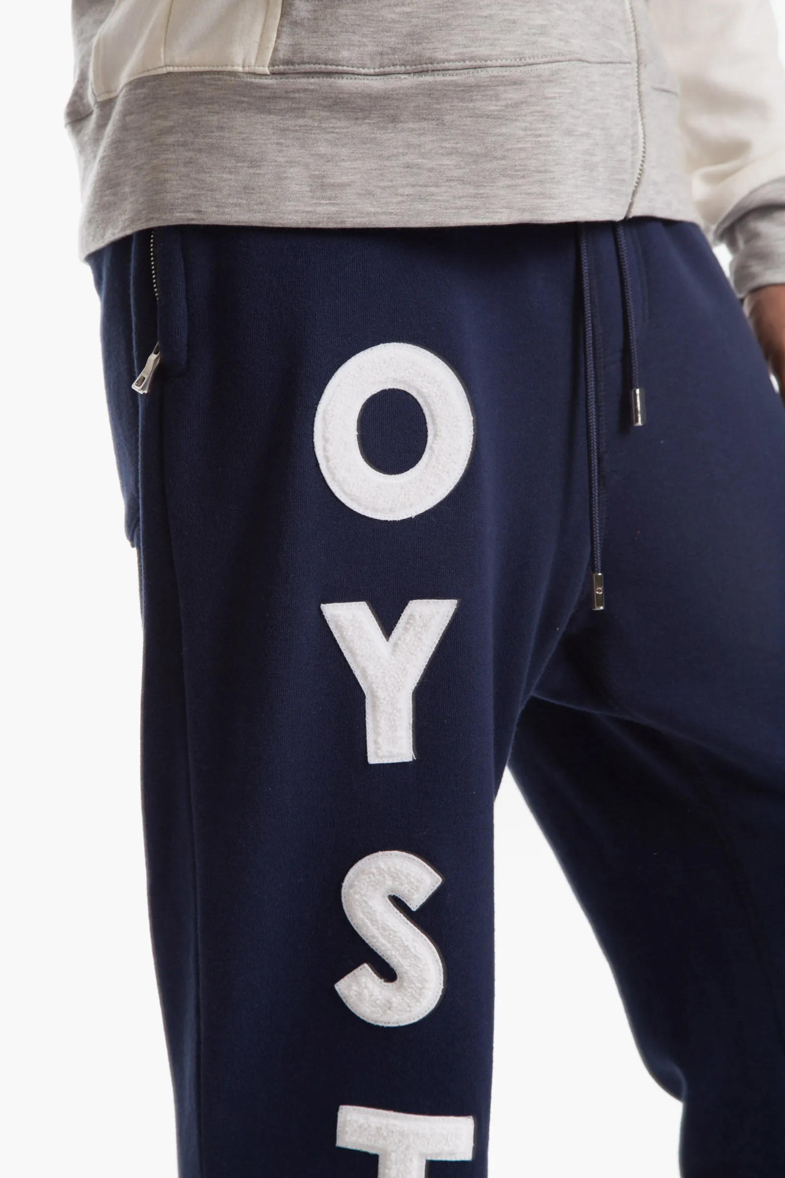 Oyster logo chenille sweatpants (Navy)