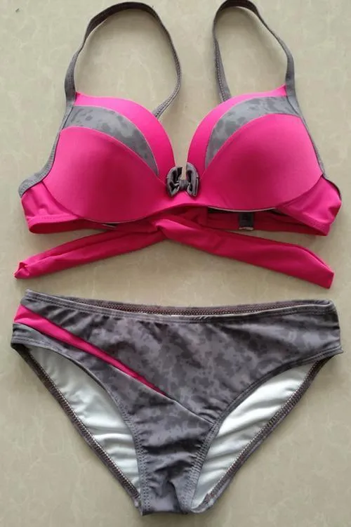 Patchwork Knot Bikini Set