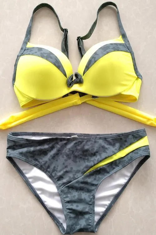 Patchwork Knot Bikini Set