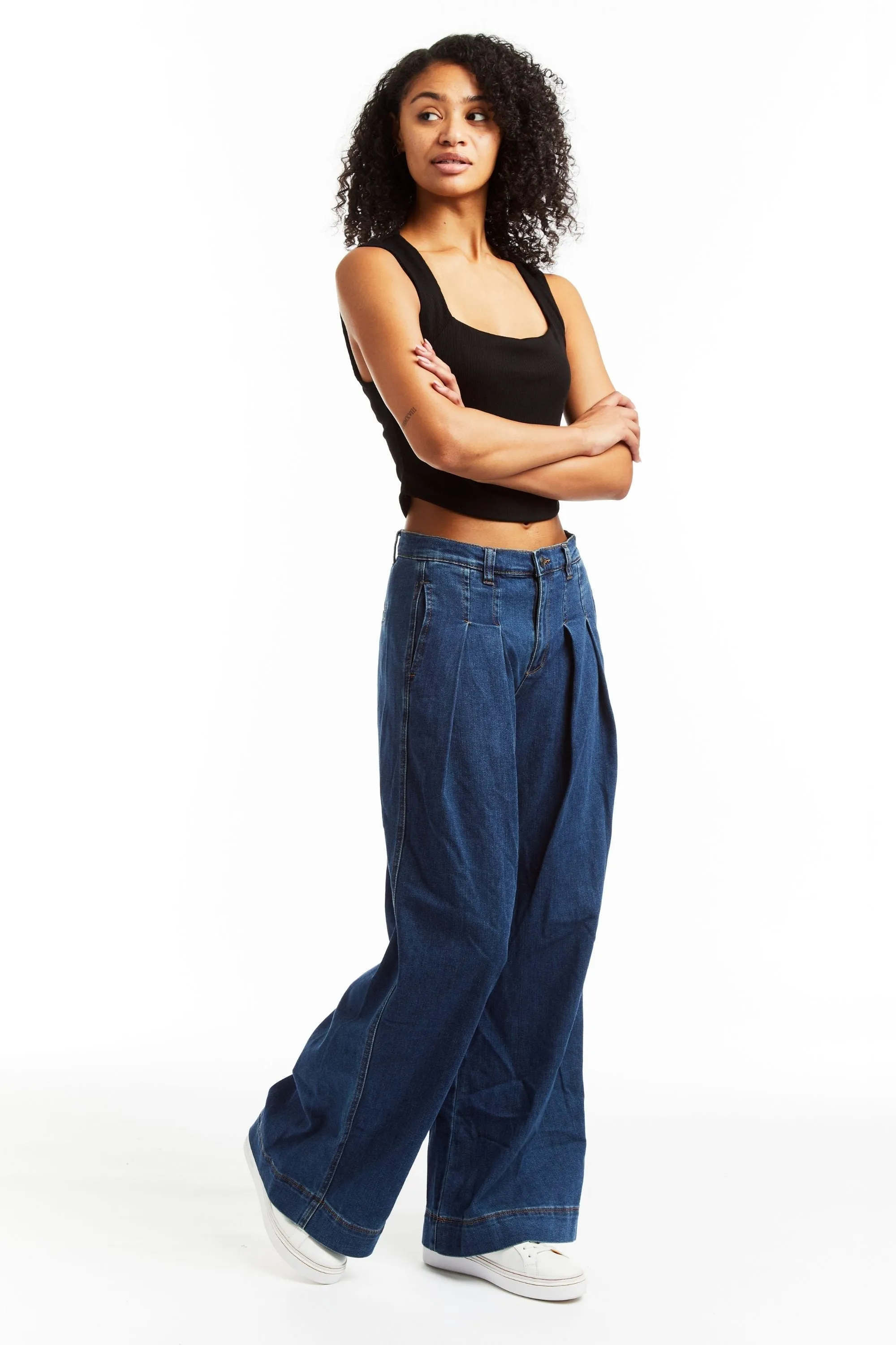 Pleated Wide Leg Pants