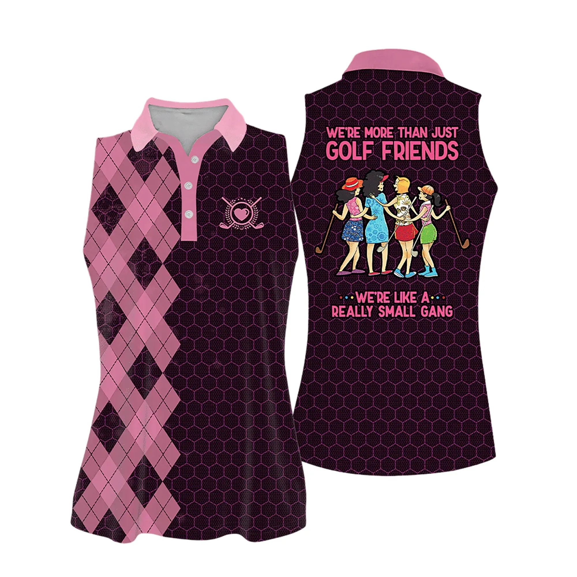 Polo Shirt For Golf Women We're More Than Just Golf Friends, We're Like A Really Small Gang Hot