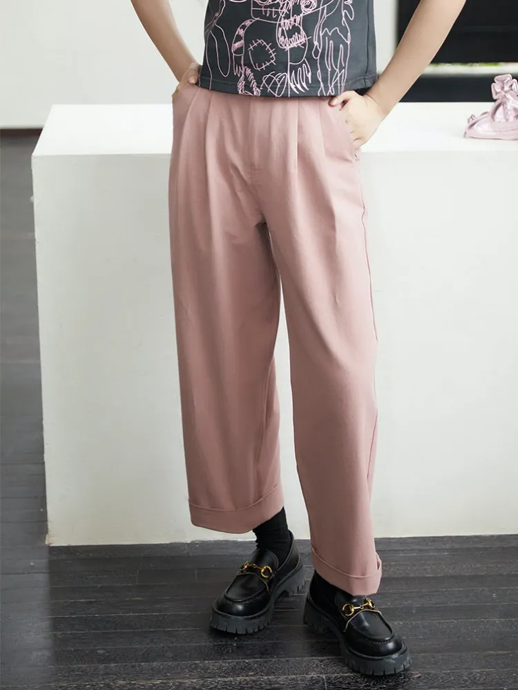 Powder Color Loose Casual Pants【s0000001732】