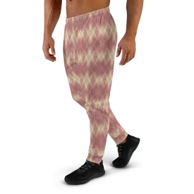 Recursia Argyle Rewired II Men's Joggers In Pink