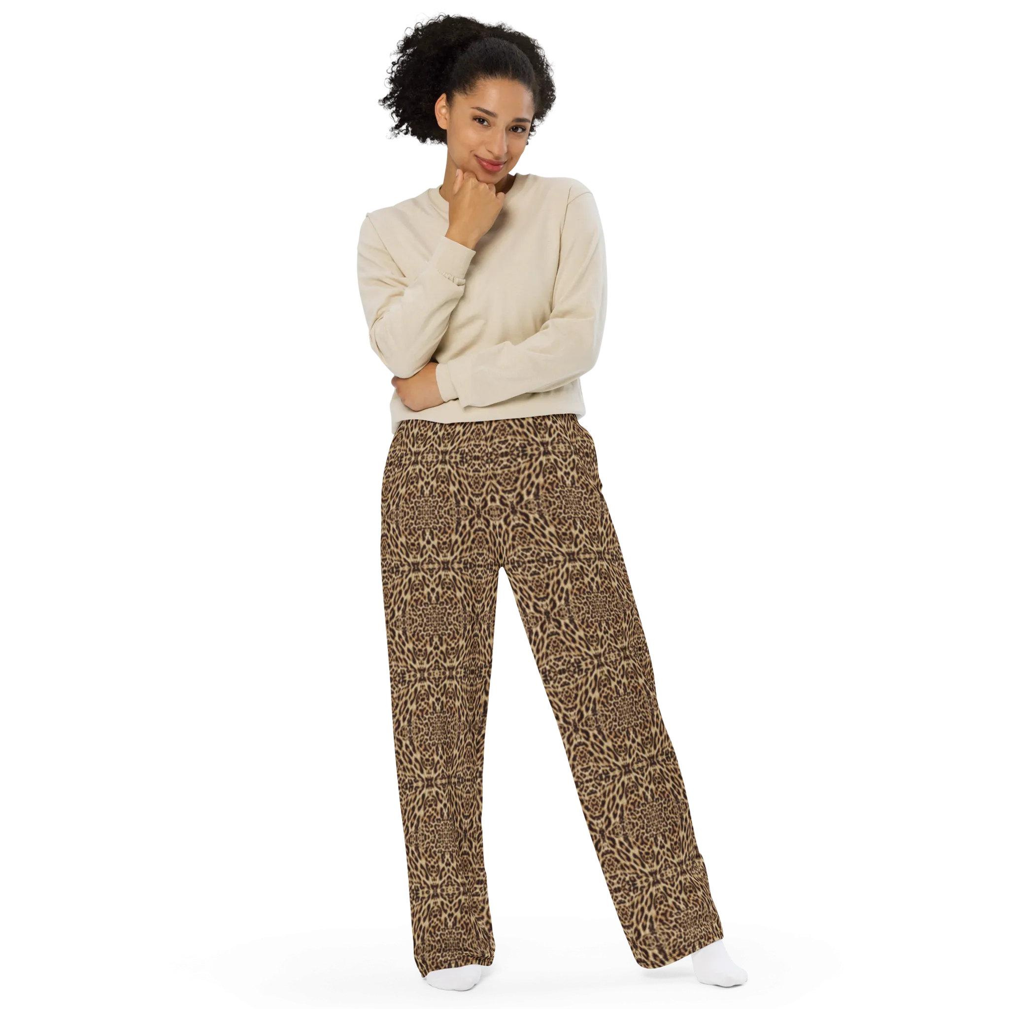 Recursia Contemplative Jaguar I Women's Wide Leg Pants