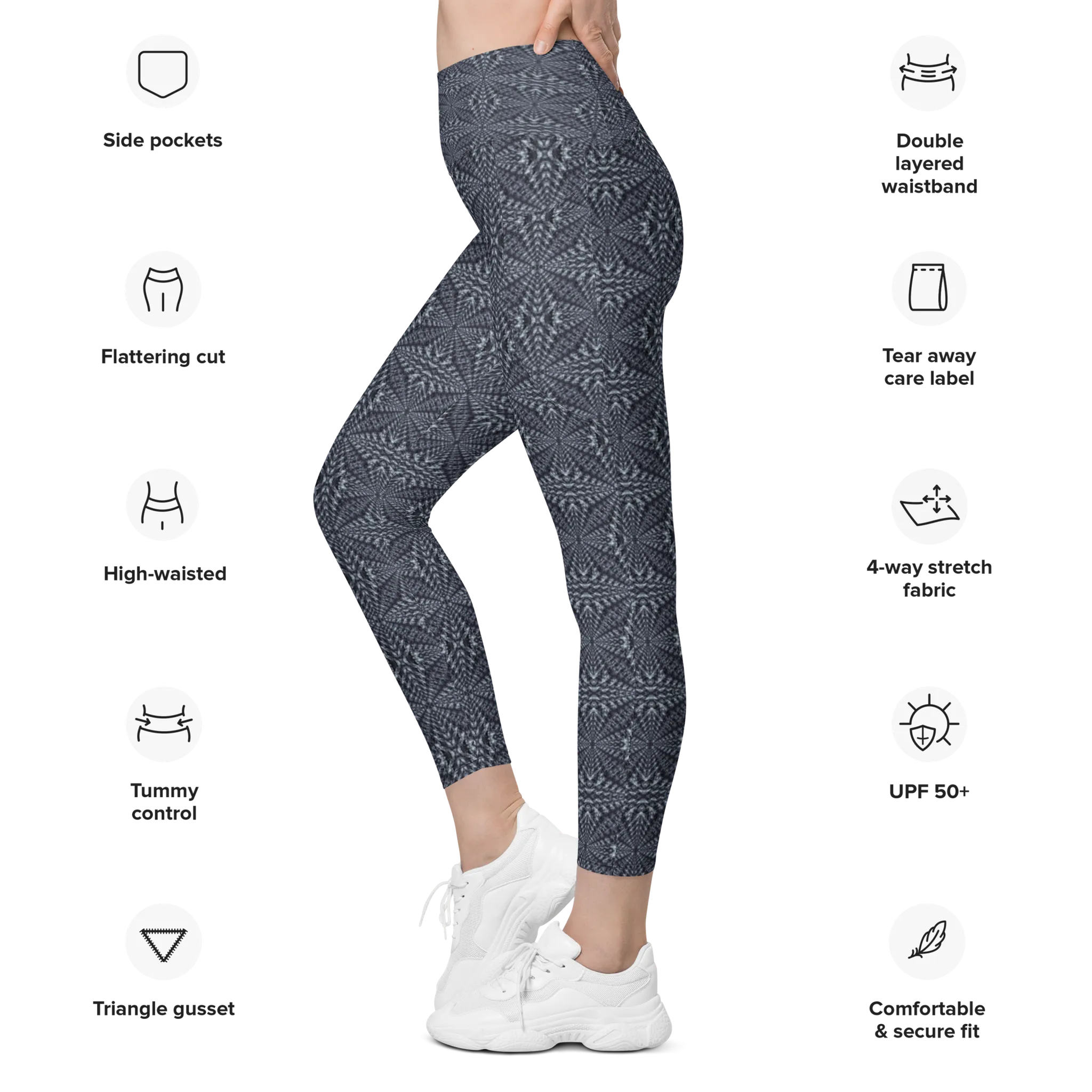 Recursia Fabrique Unknown II Leggings With Pockets In Blue