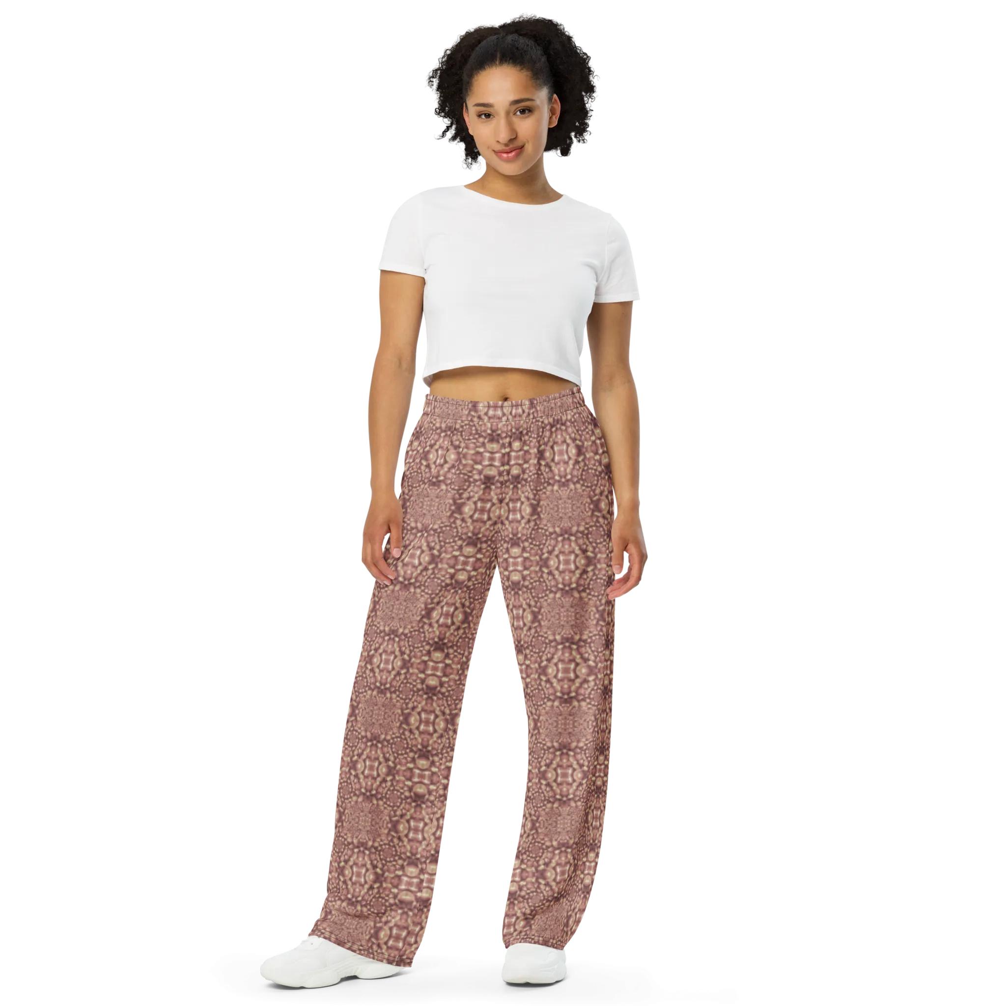 Recursia Indranet Women's Wide Leg Pants In Pink