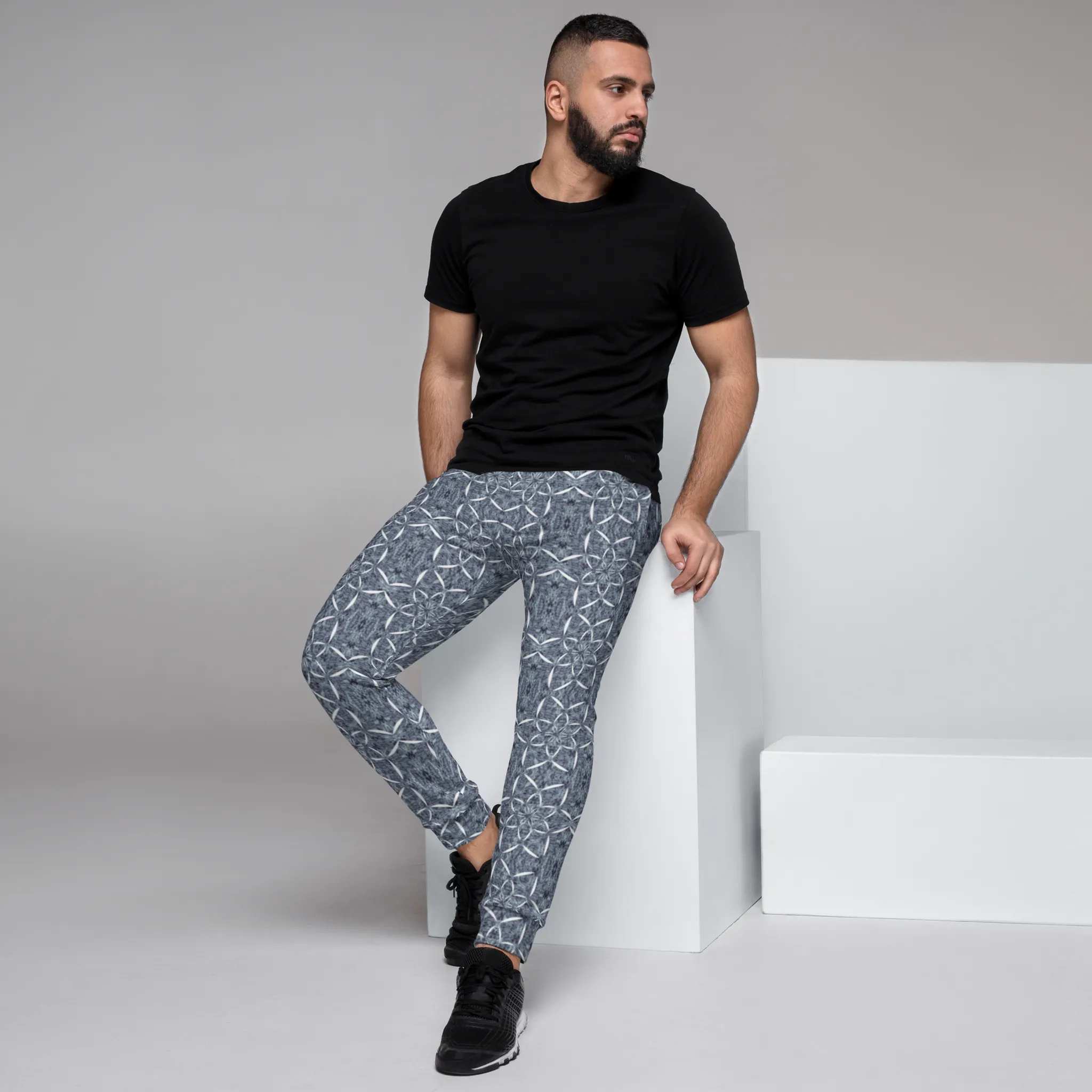 Recursia Lotus Light Men's Joggers In Blue