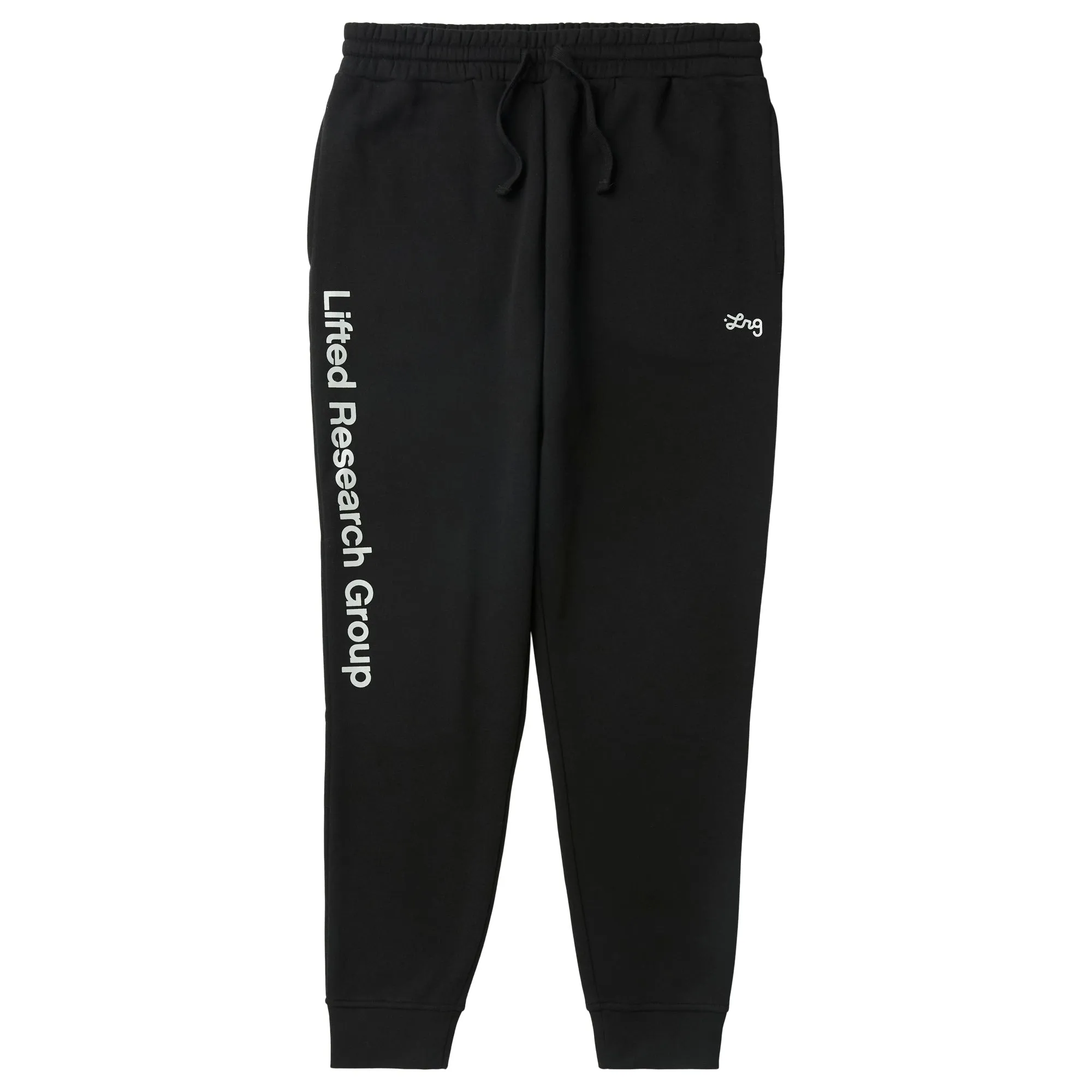 REFLECTIVE LIFTED SCRIPT JOGGER SWEATPANTS - BLACK