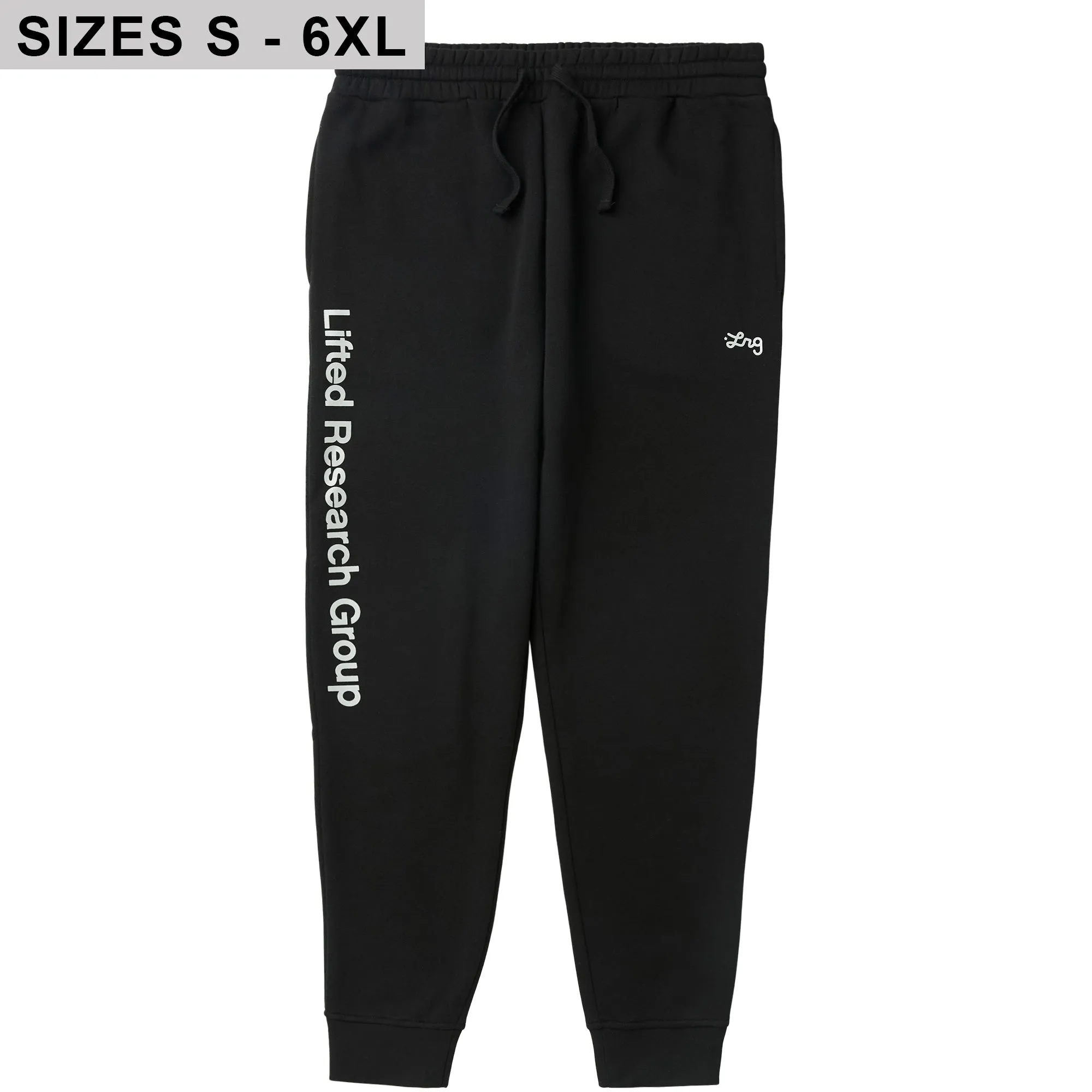 REFLECTIVE LIFTED SCRIPT JOGGER SWEATPANTS - BLACK