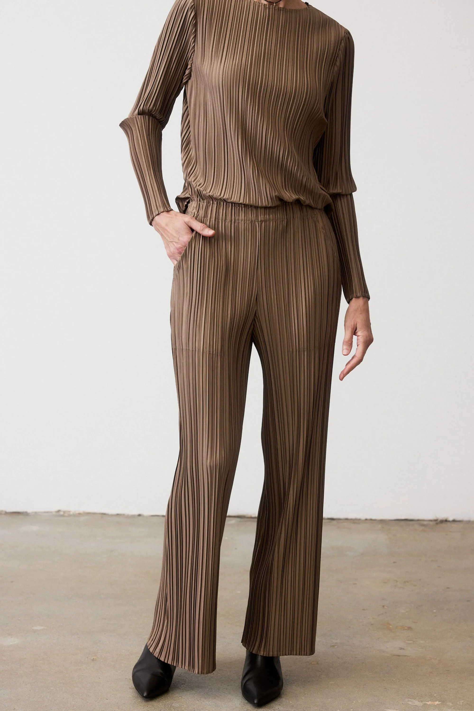 Relaxed Pleated Pants