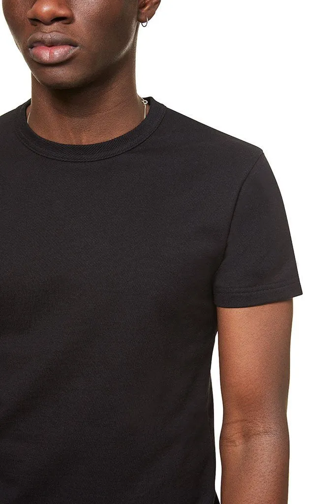 Rib Neck T-Shirt - Black