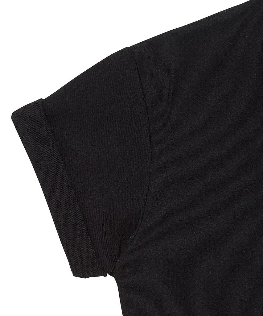 Rib Neck T-Shirt - Black