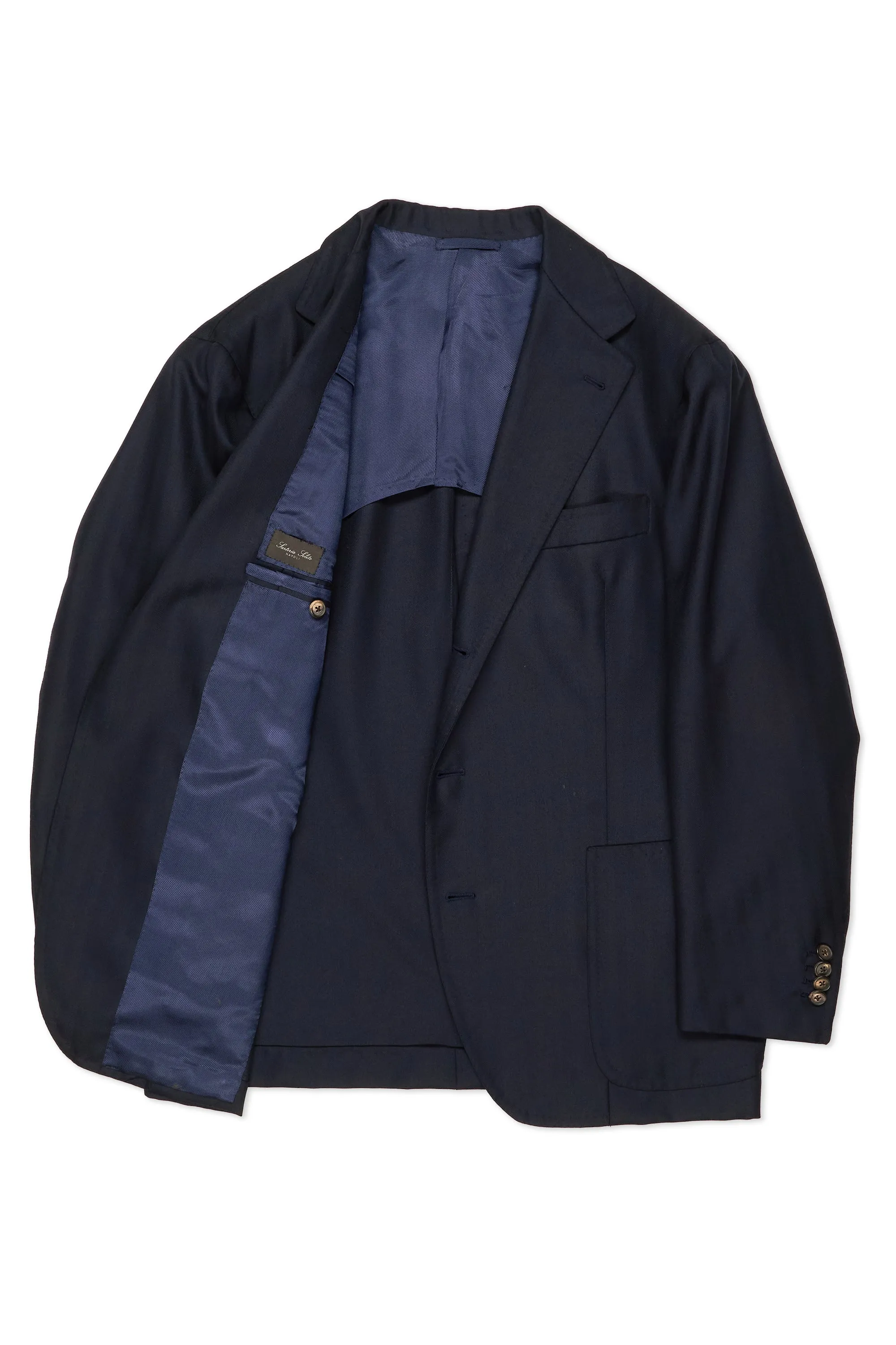 Sartoria Solito Navy Herringbone Wool Jacket with Ambrosi Trousers