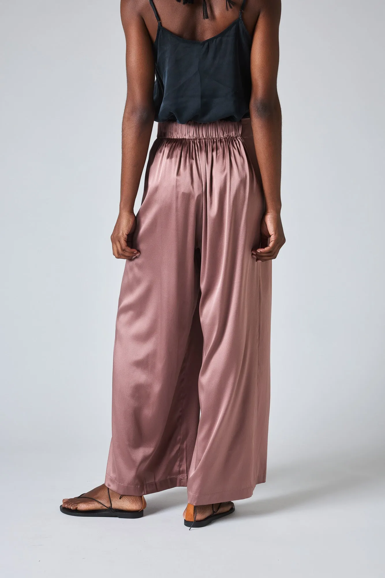 Silk Wide-Leg Trouser