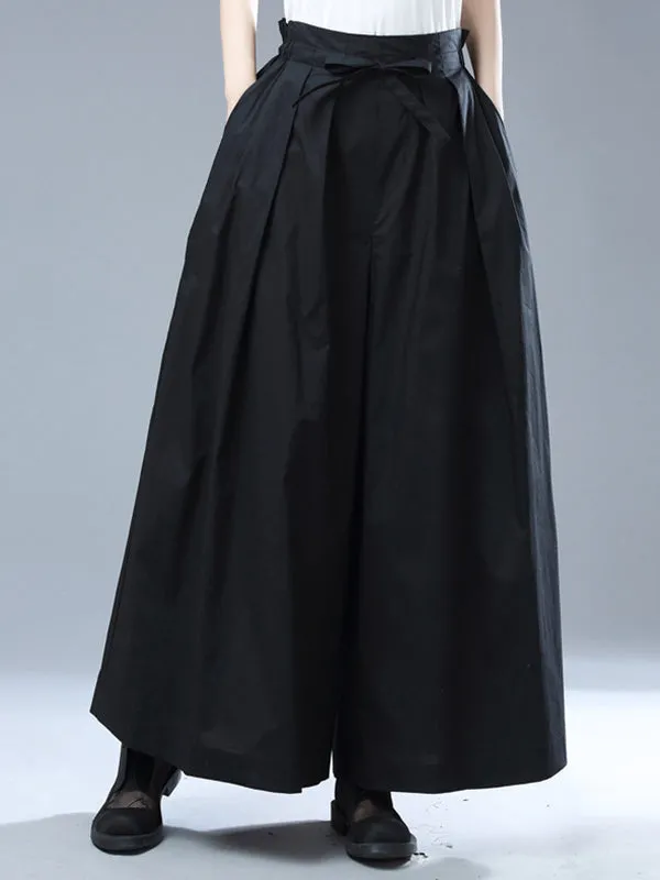 Simple Wide Leg Loose Solid Color Casual Pants Bottoms