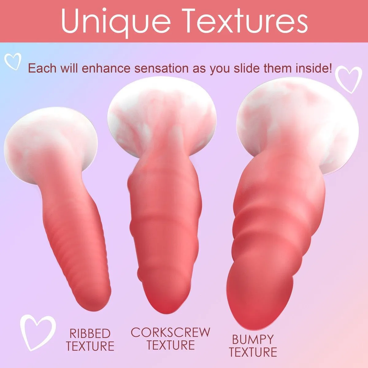 Simply Sweet 3 Piece Silicone Butt Plug Set