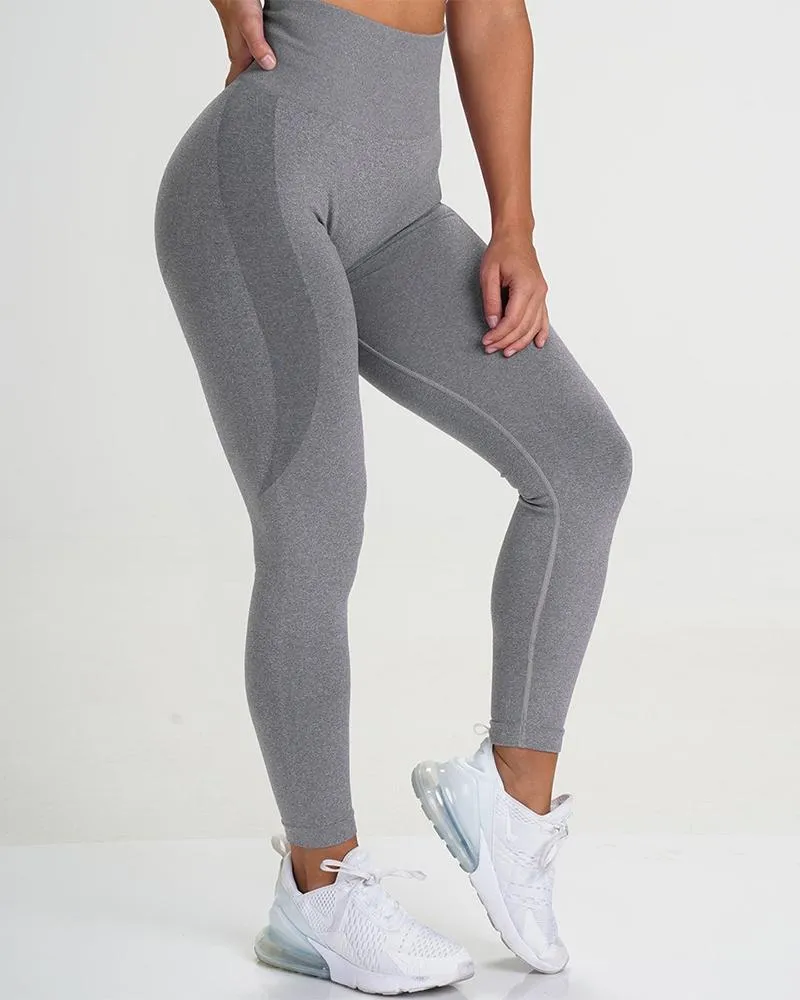 Solid High Elastic High Waist Yoga Active Pants