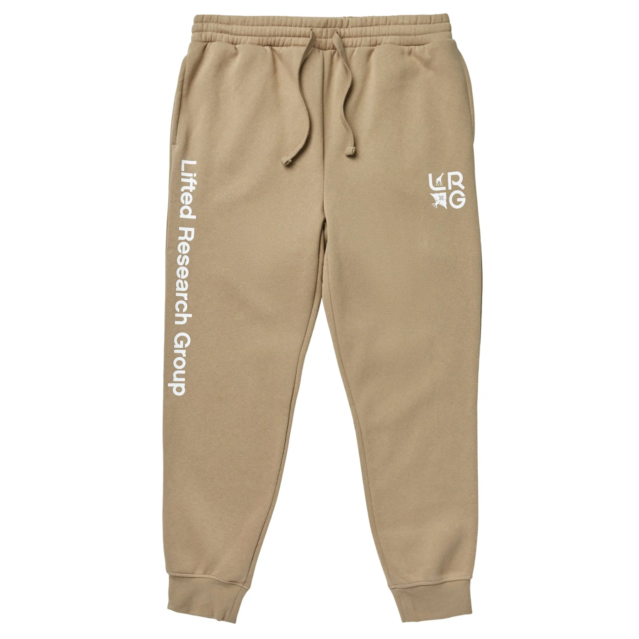 STACKED MULTI LOGO JOGGER SWEATPANTS - NATURAL