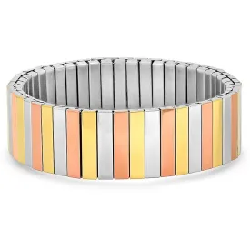 Steel by Design Stainless Tri-Color Stretch Bracelet