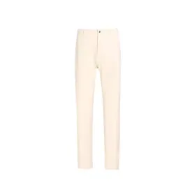 SVG Men's Beige Stretch Slim Straight Pants