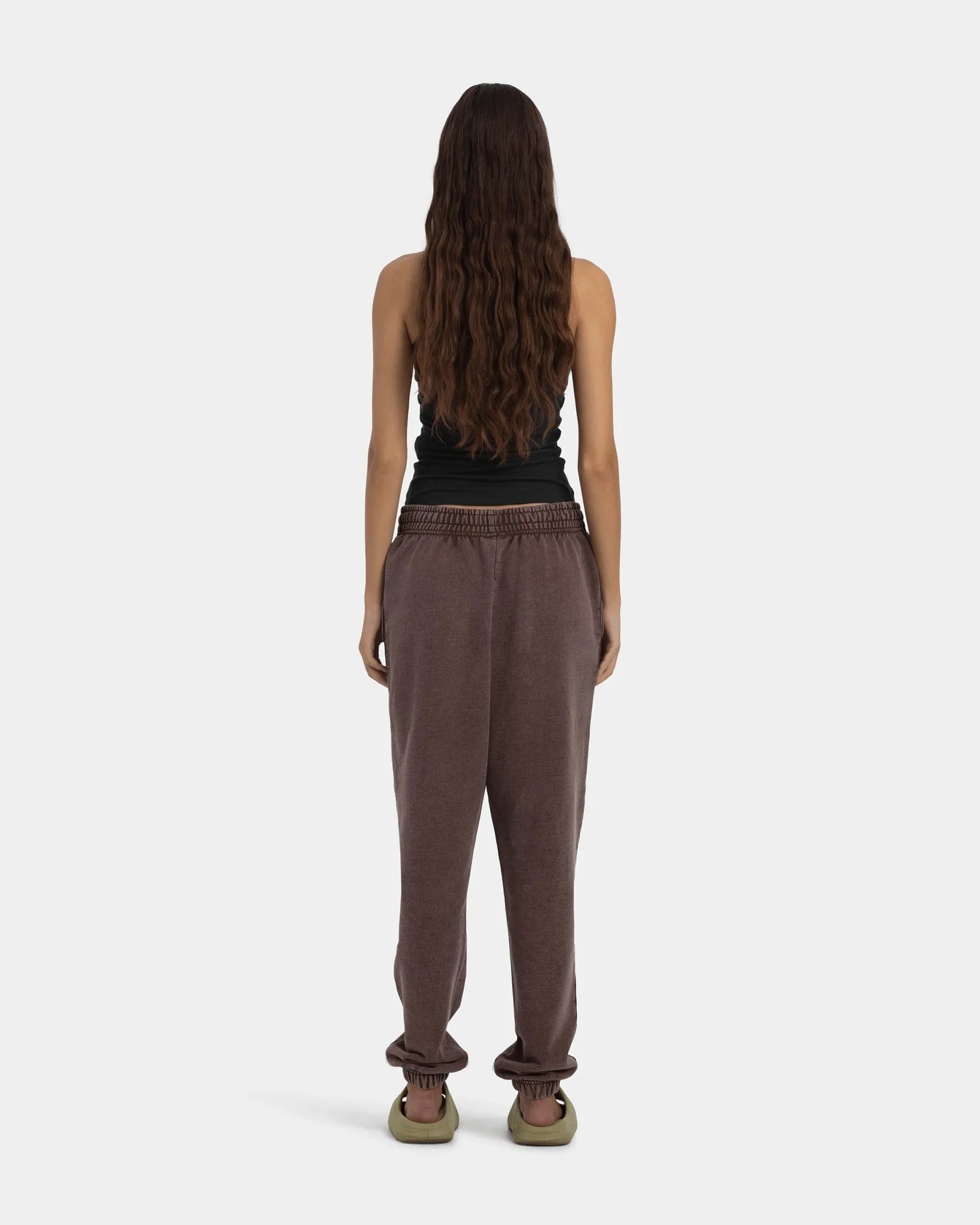 Sweatpants Heavy, Women - Acid wash - Chicory coffee