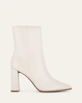 TATIANA HIGH ANKLE BOOTS OFF WHITE LEATHER