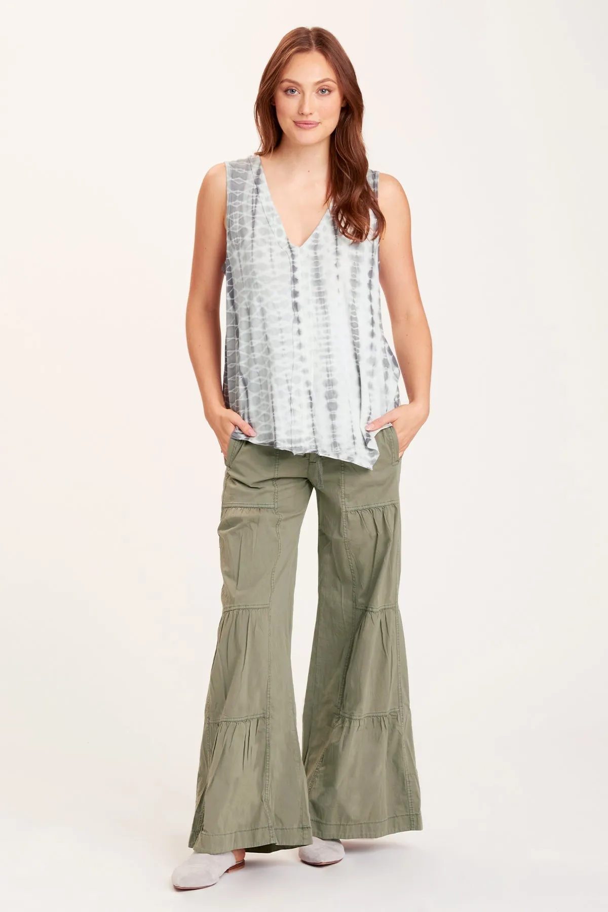 Terraced Wide Leg Pant