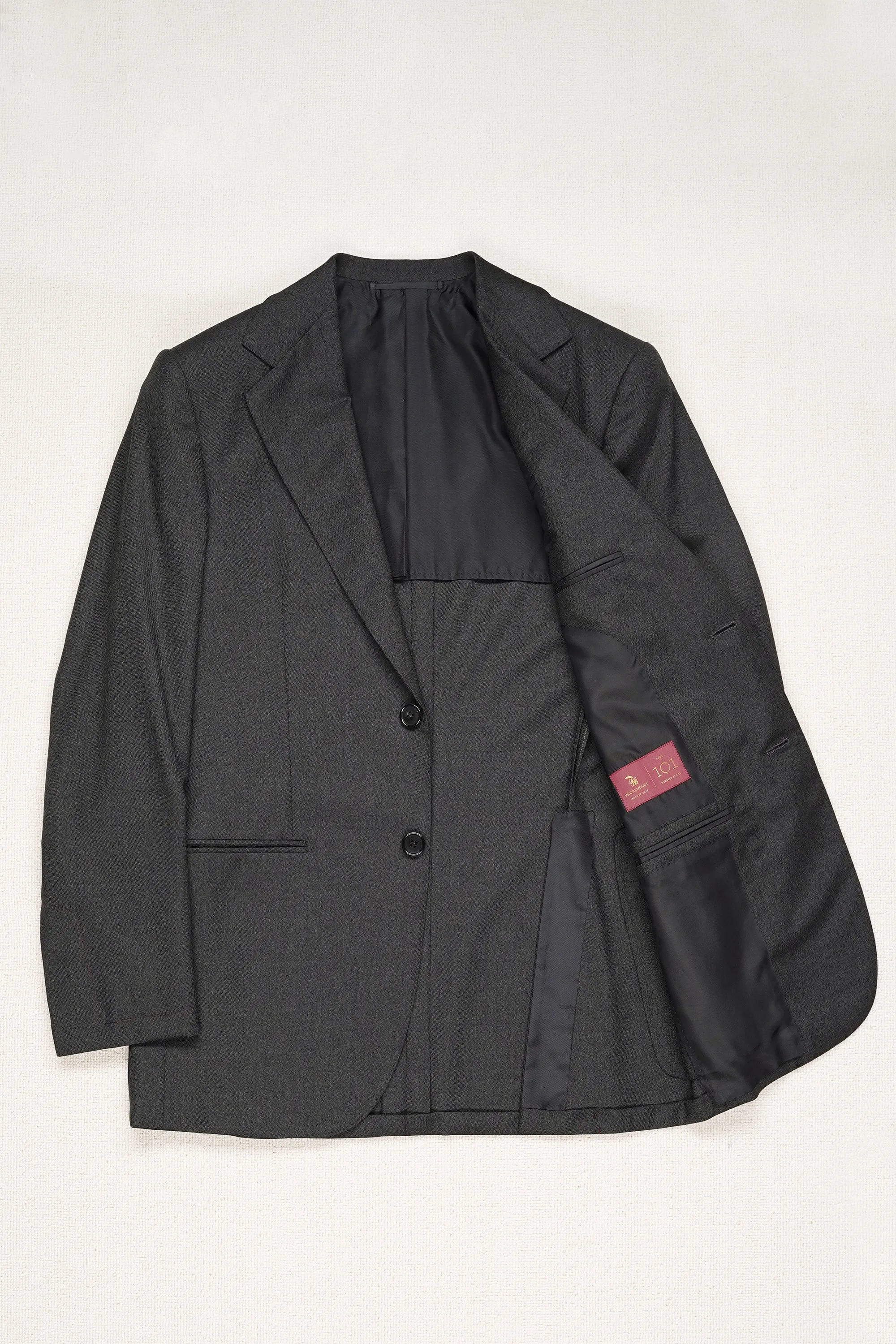 The Armoury Model 101 Dark Grey Wool Tic Weave Suit