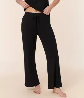 The Wide Leg Pant - Wide Rib - Black