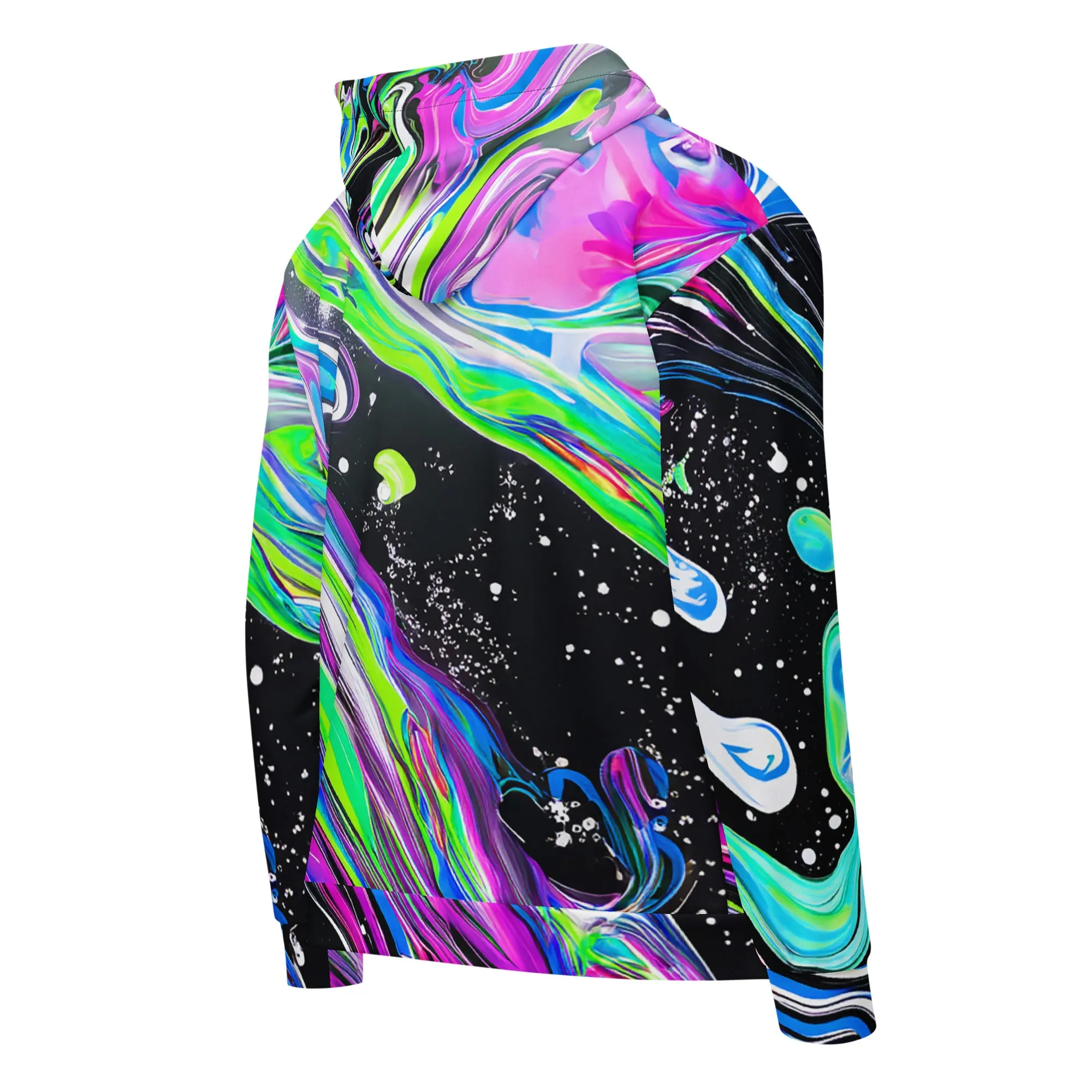 Trippy Color Swirls Zip hoodie